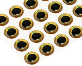 Fish eyes - rainbow gold 9mm