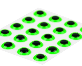 3D Epoxy eyes - fluo green 5mm