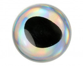 Fish eyes - rainbow silver 5mm