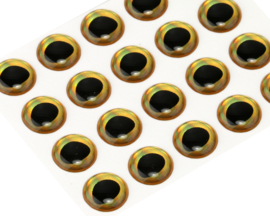 Fish eyes - rainbow gold 8mm