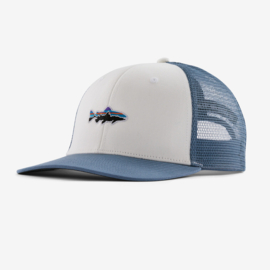 Stand Up Trout Trucker Hat - white