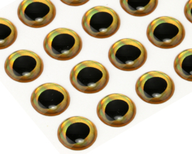 Fish eyes - rainbow gold 10mm