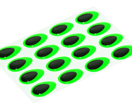 Teardrop - fluo green 15mm