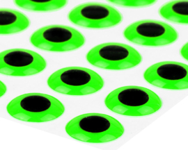 3D Epoxy eyes - fluo green 9mm