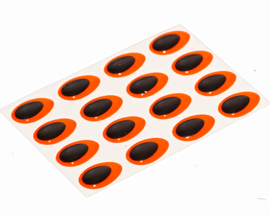 Teardrop - fluo orange 12mm