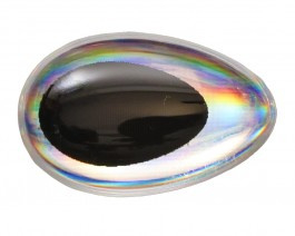 Teardrop - rainbow silver 7mm