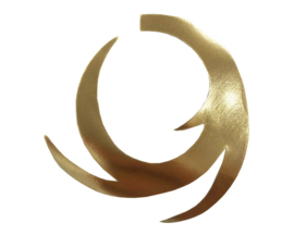 Dragon tail M - metallic gold