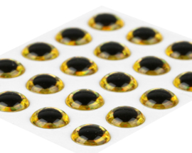 3D Epoxy eyes - holo gold 6mm