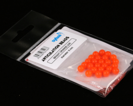 Articutation beads - bright orange UVR