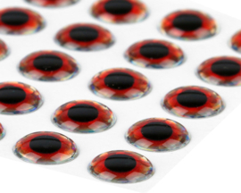 3D Epoxy eyes - holo red 8mm