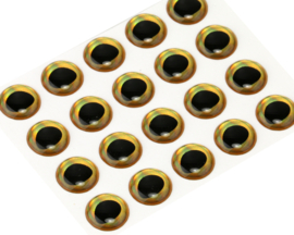 Fish eyes - rainbow gold 6mm