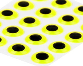 3D Epoxy eyes - fluo yellow 8mm
