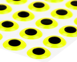 3D Epoxy eyes - fluo yellow 9mm