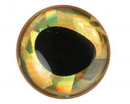 Fish eyes - rainbow gold holographic 10mm