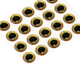 Fish eyes - rainbow gold 7mm