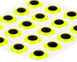 3D Epoxy eyes - fluo yellow 7mm