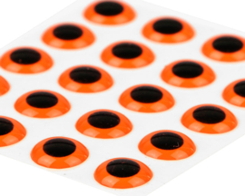3D Epoxy eyes - fluo orange 7mm