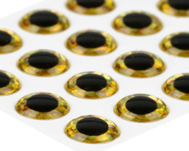 3D Epoxy eyes - holo gold 9mm