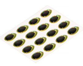 Teardrop - rainbow chartreuse 12mm
