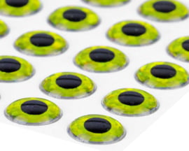 3D Epoxy eyes - holo yellow 9mm