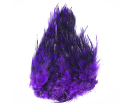 Barred strung neck hackle - purple