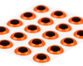 3D Epoxy eyes - fluo orange 6mm