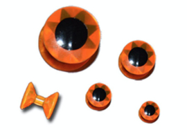 Diamond Eyes - transparent orange 7mm