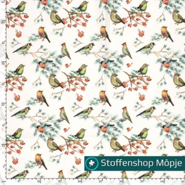 Softshell Digital Birds Off White