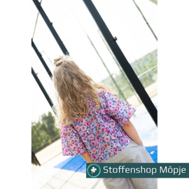 Fine Poplin Digital Flowers Purple