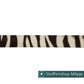 Opry Band Zebraprint Zwart Wit 25 mm 2.5 M