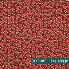 Fine Poplin Flowers Caramel
