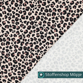 French Terry Digital Animal Skin Beige