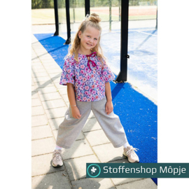 Fine Poplin Digital Flowers Purple