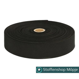 Zwart Stevig Elastiek 40 mm