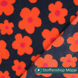 Teddy Flowers Navy - Coraal