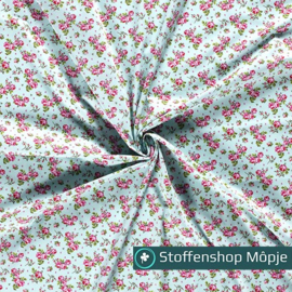 Poplin Flowers Mint