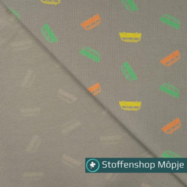 Qjutie Wafeltricot Busje Khaki