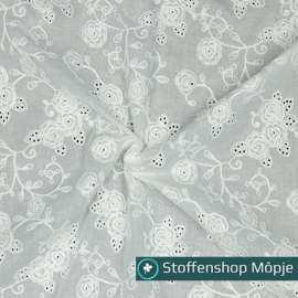 Broderiekatoen Wit