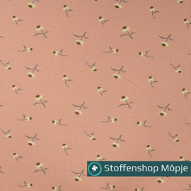 Qjutie Wafeltricot Madeliefjes Dusty Salmon