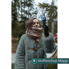 Faux Fur Lurex Taupe