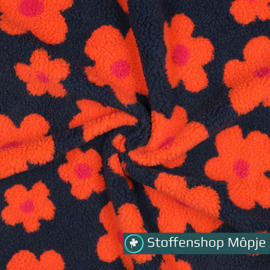 Teddy Flowers Navy - Coraal