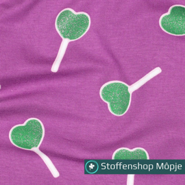 Jersey Glitter Lollypop Purple