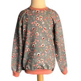 Sweater Aquarel Flowers Grey