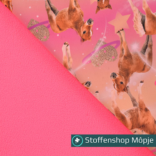 Softshell Digital Horse & Glitter Roze