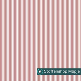 Poplin Katoen Streepjes Blush - Oud Roze