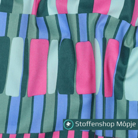 Katoen Viscose Stepen Groen