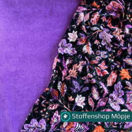Velour Flowers Fuchsia