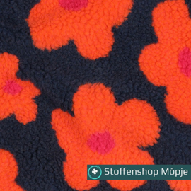 Teddy Flowers Navy - Coraal
