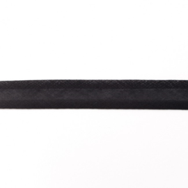 Katoen Biaisband  Zwart 20 mm