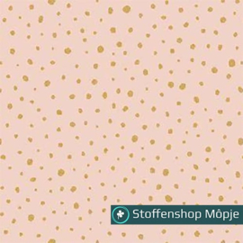 Jersey Glitter Stippen Roze